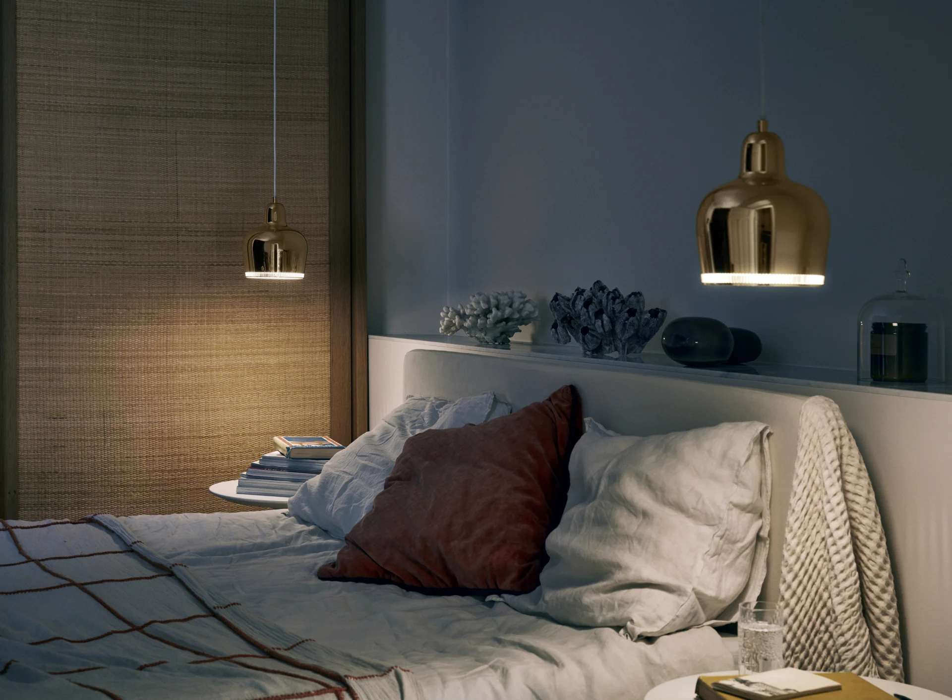 A330S Golden Bell pendant lamp in a dining interior