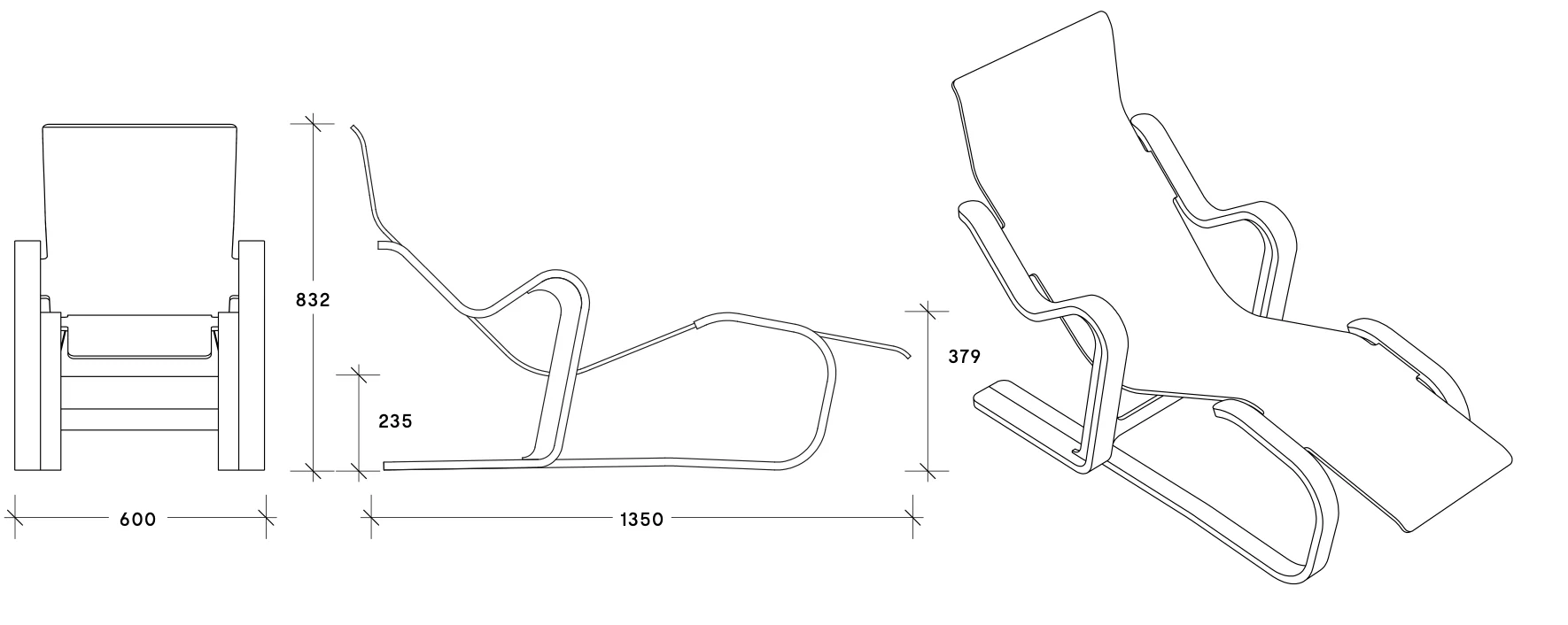 Isokon Long Chair by Marcel Breuer - view 5